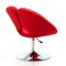 Manhattan Comfort Perch Adjustable Chair in Red and Polished Chrome AC037-RD - alternate 4